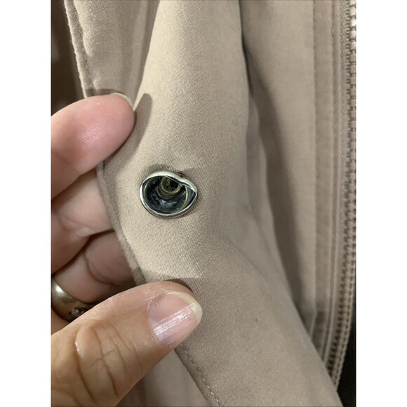 Vintage Forrani Trench Coat Womens L Casual Jacket Khaki - Picture 9 of 10